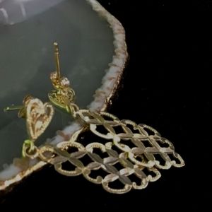 10K Yellow Gold Dangle Earrings 1.62g